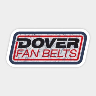 Dover Fan Belts (New Design - White - Worn) Sticker